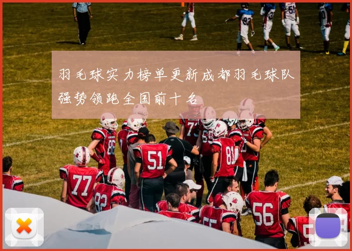 羽毛球实力榜单更新成都羽毛球队强势领跑全国前十名